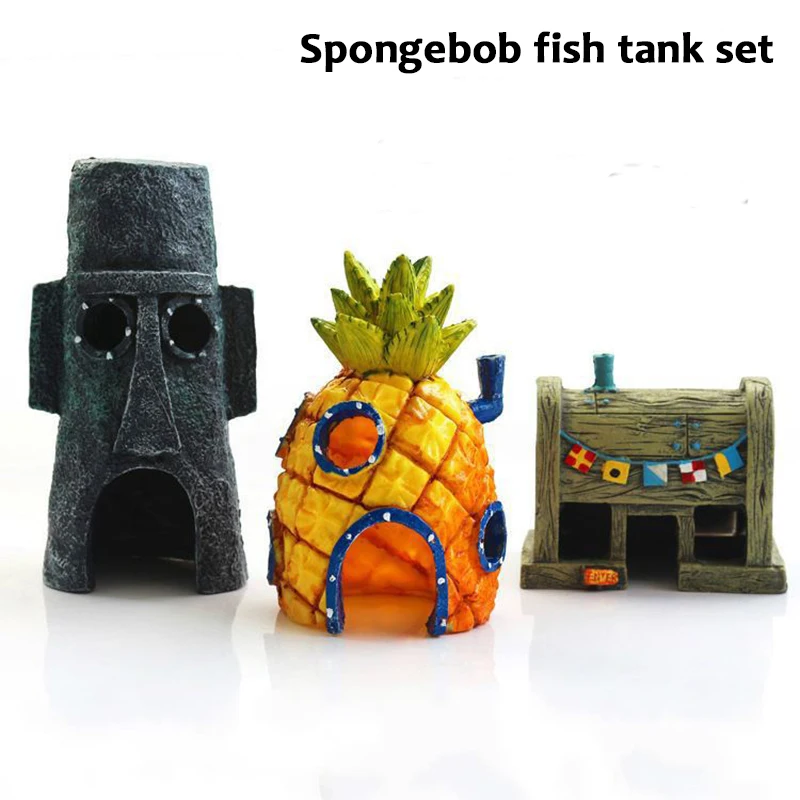 Украшение для аквариума губка детская серия полимерное ремесло мультяшное аниме