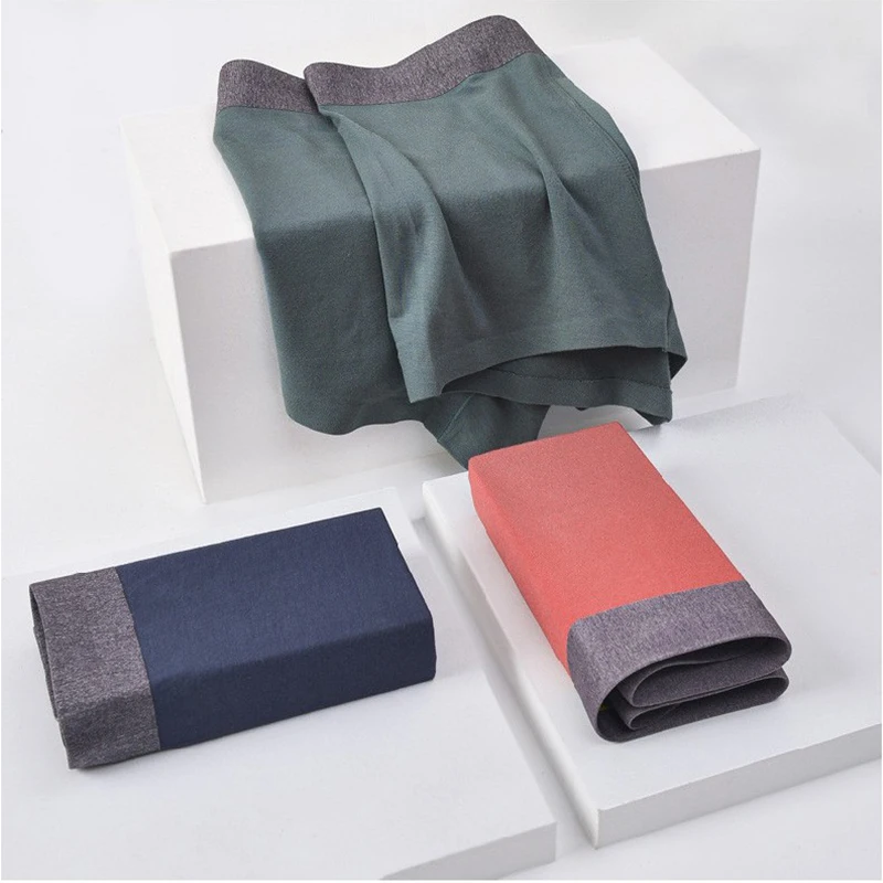 modal men underwear pants Modal seamless comfortable breathable solid color 3 packs | Мужская одежда
