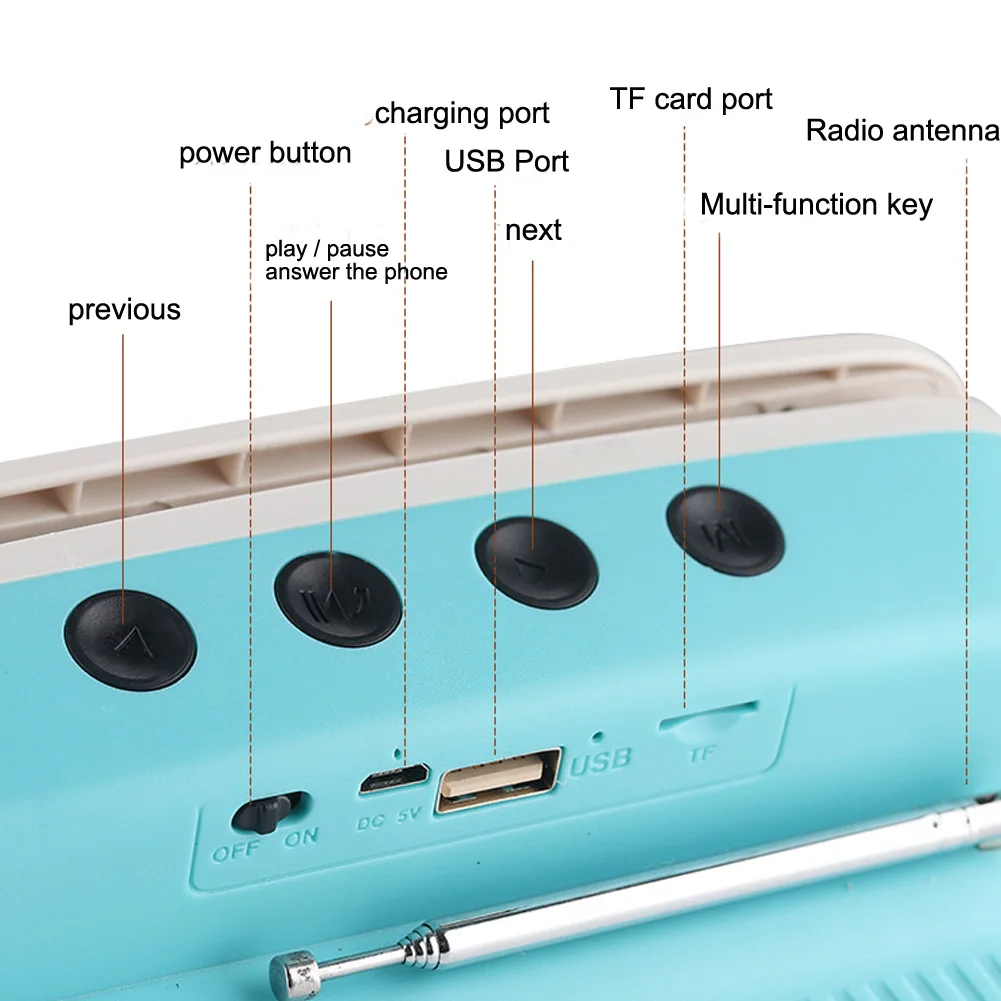 Мини Bluetooth-Колонка в стиле ретро портативная беспроводная звуковая коробка
