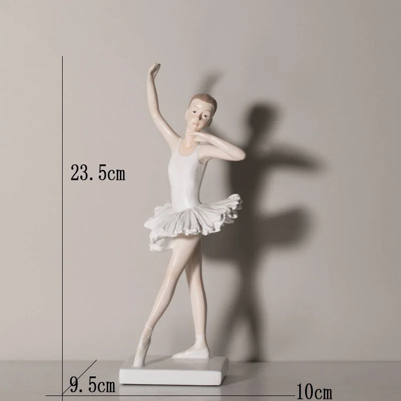 Cartoon Miniature Figurines Home Decor Cute Retro RefinedSimulation Resin Elegant Ballerina Decoration Living Room Ornament - Цвет: A