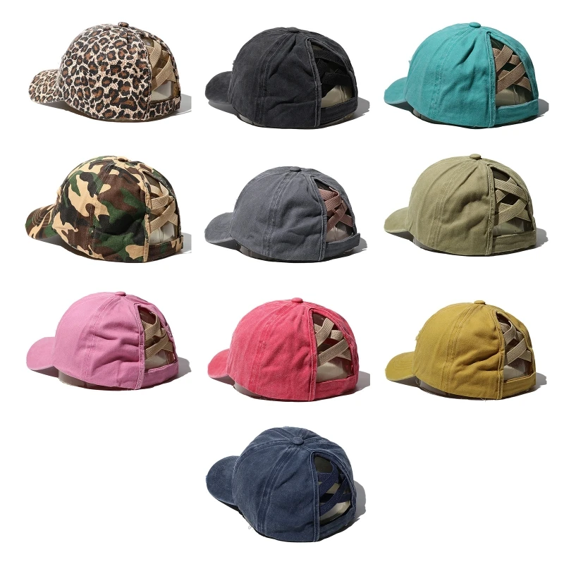 Women Washed Ripped Leopard Camo Printed Baseball Cap Criss Cross Ponytail High Messy Bun Sports Sunscreen Trucker Hat
Women Washed Ripped Leopard Camo Printed Baseball Cap Criss Cross Ponytail High Messy Bun Sports Sunscreen Trucker Hat