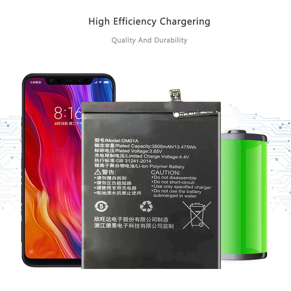 Mobile Phone Battery 3500mAh For GOME K1 2016G68A | Batteries