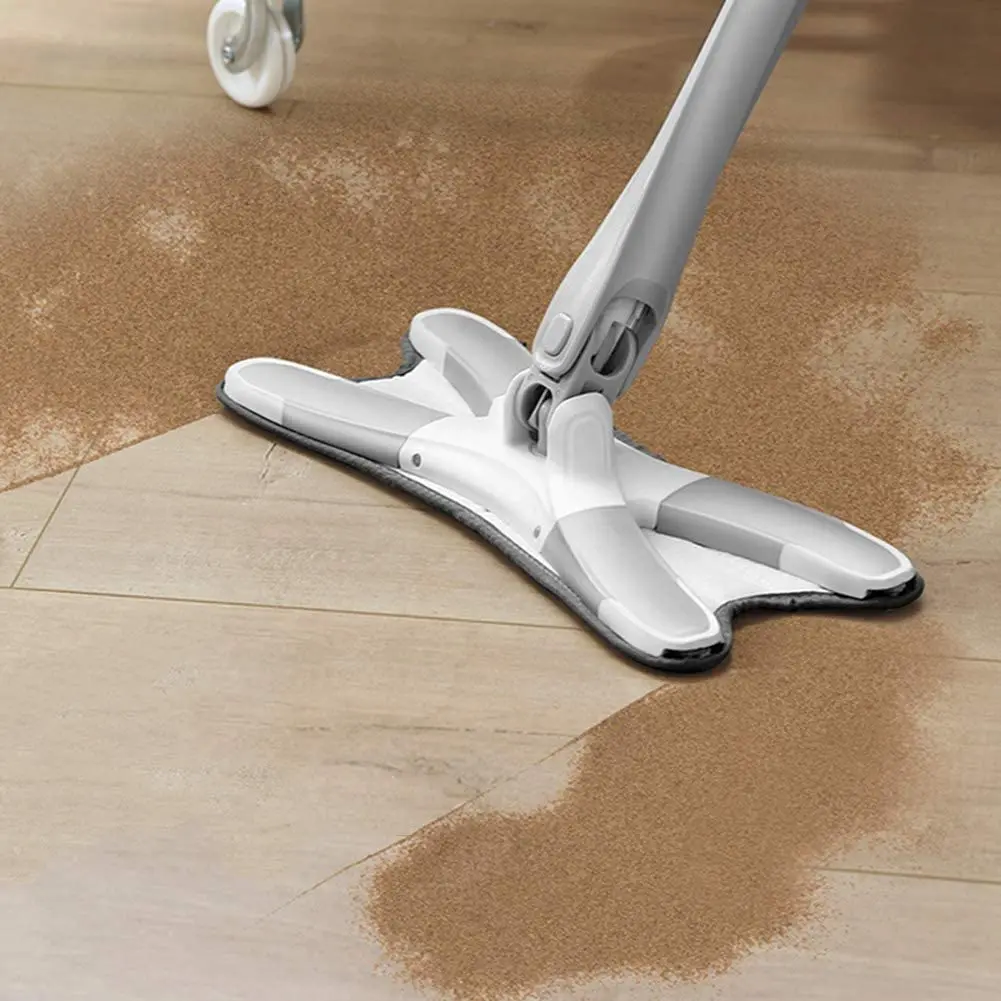 Швабра с ручной экструзией для пола умная тряпка вращающимися насадками из