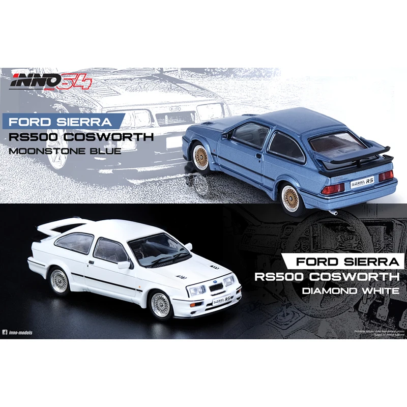 

INNO 1:64 Model Car FORD SIERRA RS500 COSWORTH Alloy Die-cast Vehicle Display Gifts