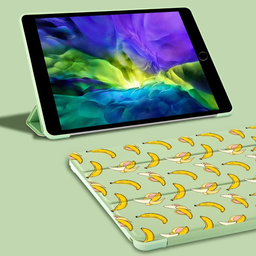 

iPad Case Cartoon Banana For iPad Air 1 2 Cases Soft Silicone Back Funda Protective Covers iPad 7th Generation Case Pro 11 2020
