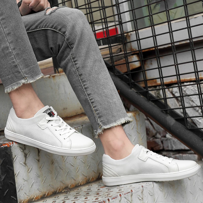 Мужские кроссовки из натуральной кожи Повседневная обувь Высококачественная