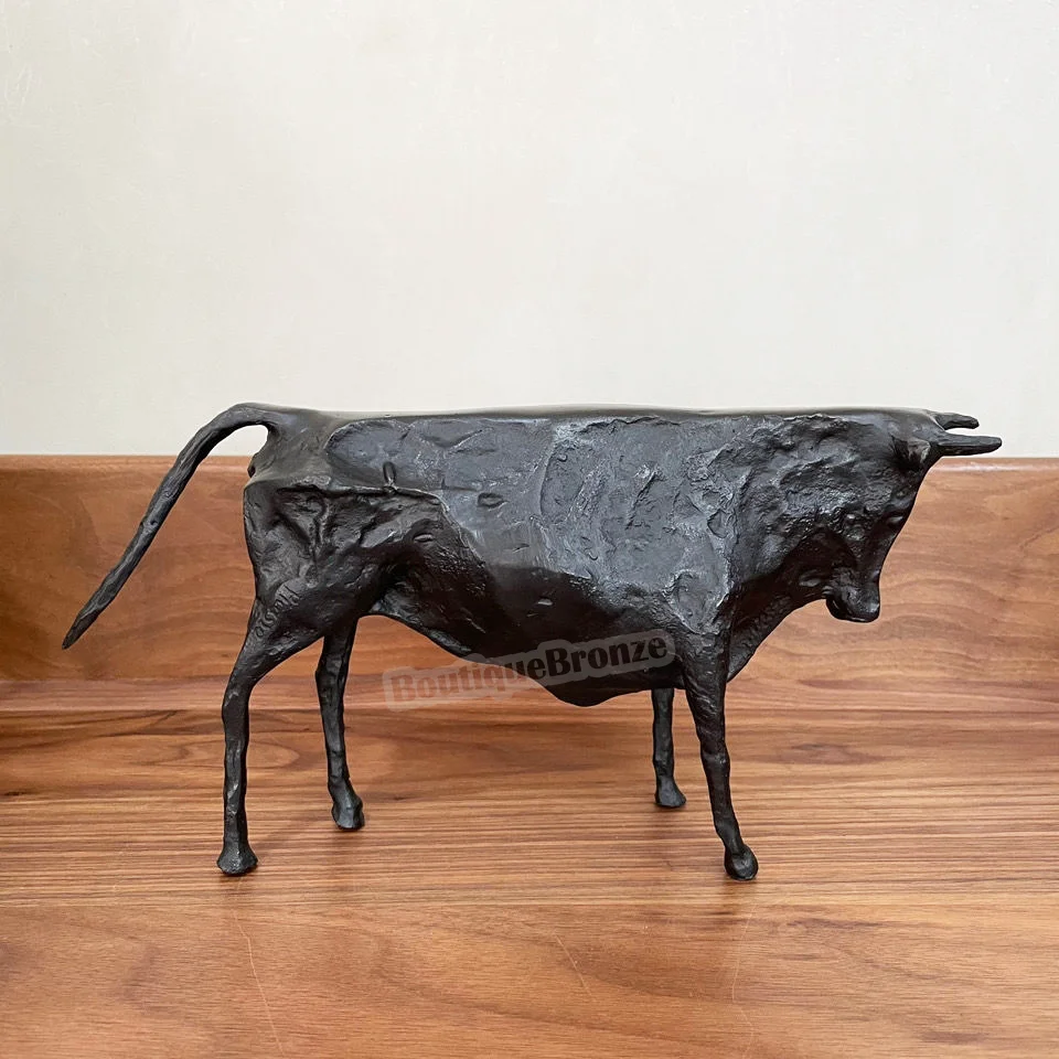 

Abstract Bull Statue by Picasso Bronze Replica Famous Sculpture Figurine Art Collection Home Decor