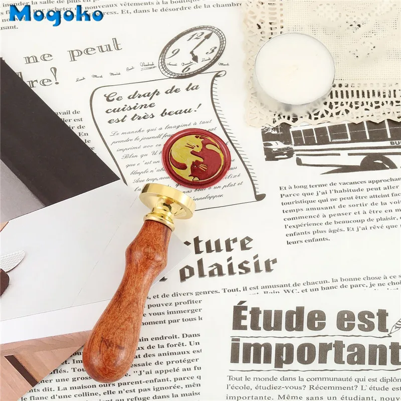 Штампы Mogoko в стиле ретро с рисунком кошки деревянные классические подарочной