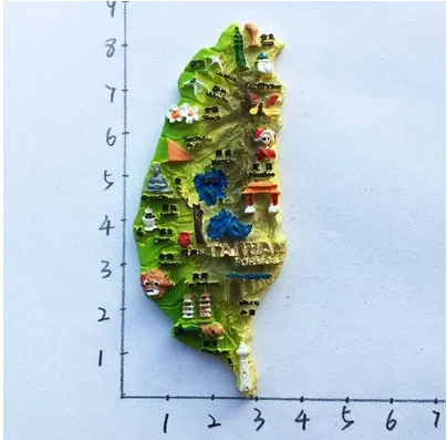 Тайвань Китай туристическое путешествие Сувенир 3D Смола декоративный магнит для