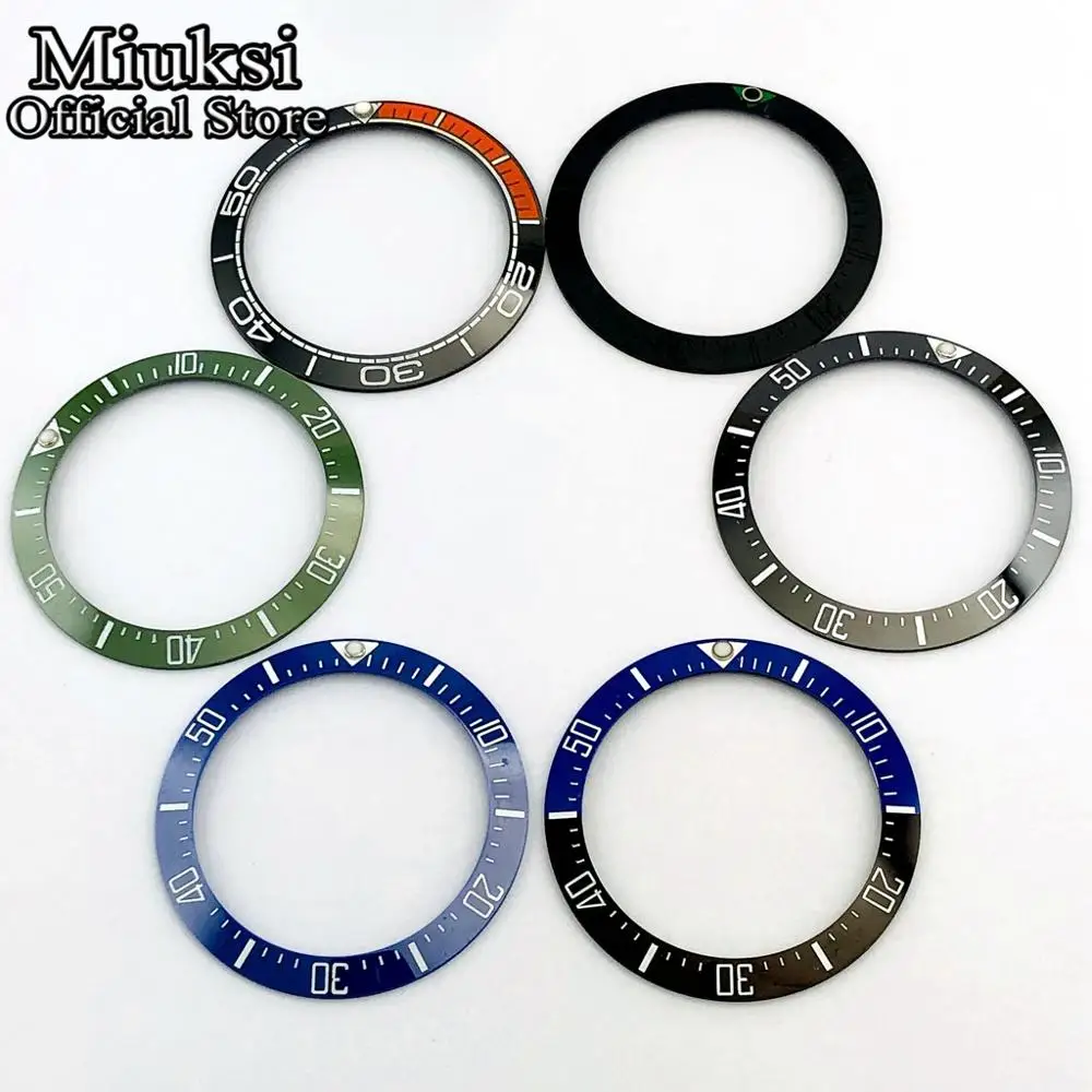 Miuksi 40mm high quality ceramic bezel watch parts fit 43mm/44mm watch case