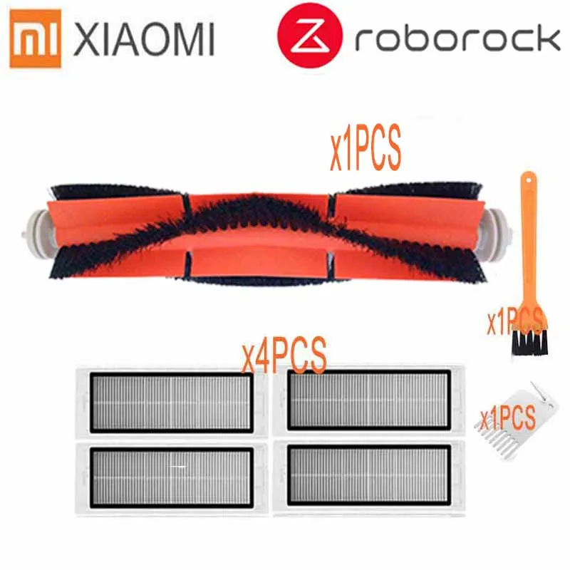 6pcs Основная щетка hepa фильтр, боковая щетка Швабра Ткань подходит для xiaomi вакуум 2 roborock s50 аксессуары xiaomi mi робот Замена - Цвет: 6pcs