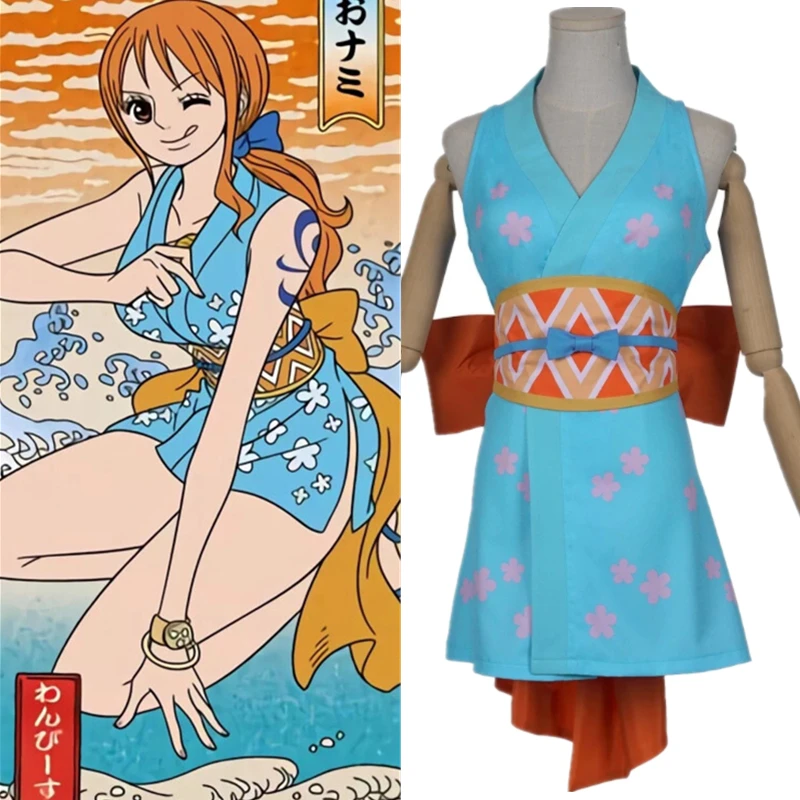 Костюм для косплея из аниме Ван-ПИС Luffy Roronoa Zoro Nami Trafalgar Law мультяшное кимоно костюм