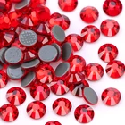 SS6-SS30 светильник Сиам, не требующей горячей фиксации Стразы плоские с оборота стразы s гладить на Хрустальные Стразы для DIY одежды Свадебные украшения