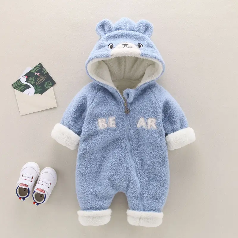 Детская одежда для тела теплая зимняя малышей ползает от 0 до 3 месяцев мальчиков