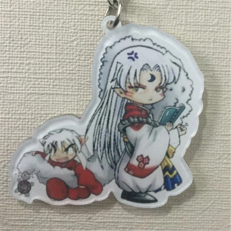6 шт. аниме мультфильм Inuyasha односторонний кулон брелок для косплея аксессуары