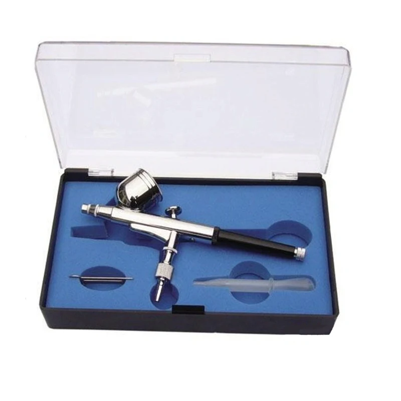 Гравитационный питательный Аэрограф краскопульт комплект двойного действия