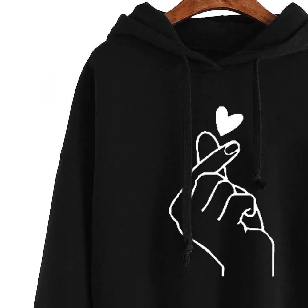 Женская Спортивная толстовка с капюшоном однотонная Толстовка длинным рукавом и