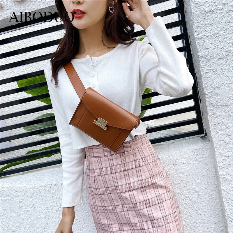 AIBODUO новая сумка мессенджер для женщин 2020 модная поясная из змеиной кожи