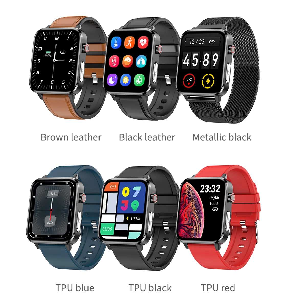 men ppg ecg smart watch with body temperature heart rate blood pressure monitor smartwatch 1 7inch full touch women sport watch free global shipping