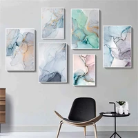 abstract teal marble artwork wall art poster nordic print geometric agate canvas painting modern pictures living room home decor