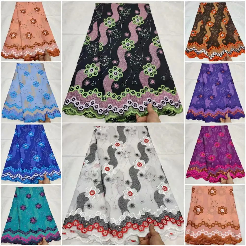 

Nigerian Lace Bridal Swiss Voile High Quality Guipure French Lace Fabric Swiss cotton lace Embroidered African Lace Fabric LYC19