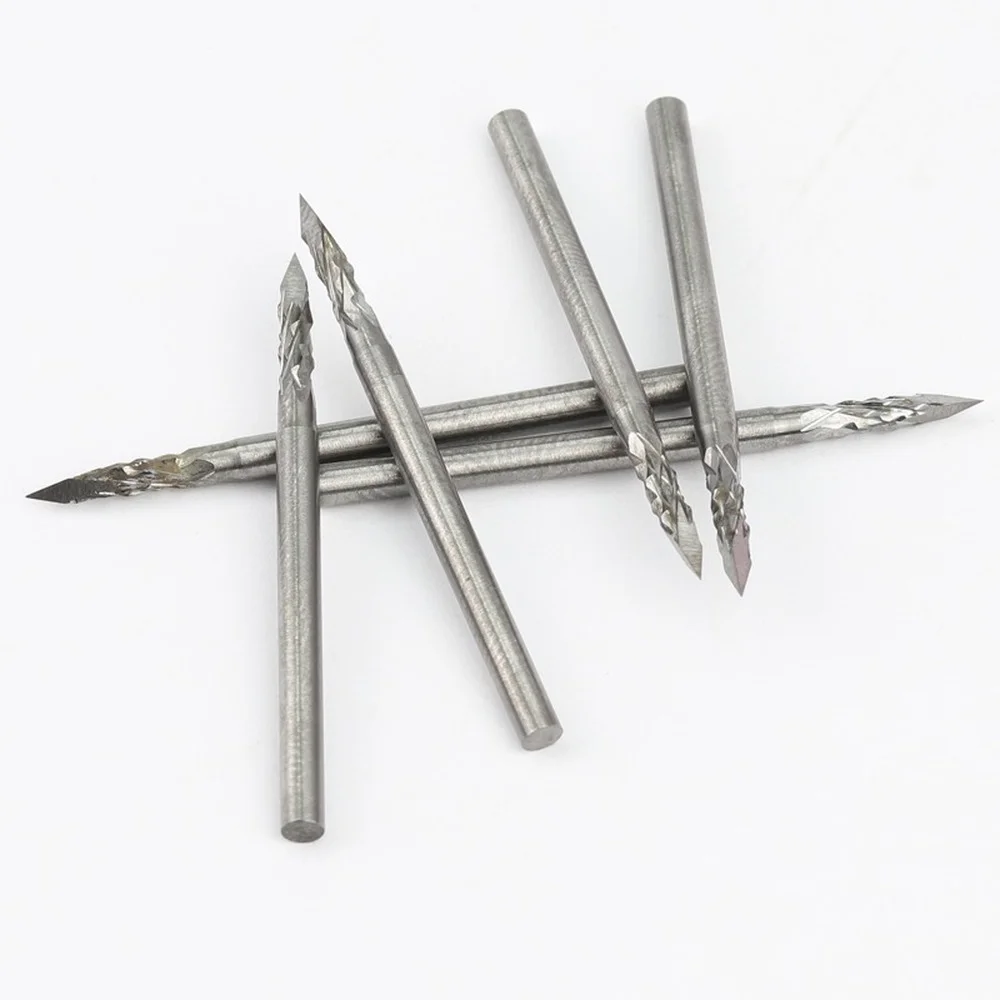 

Wood Milling Cutter For Carvings Olive Kernel AmberTriangle Type tungsten Steel Engraving Knife End Mill