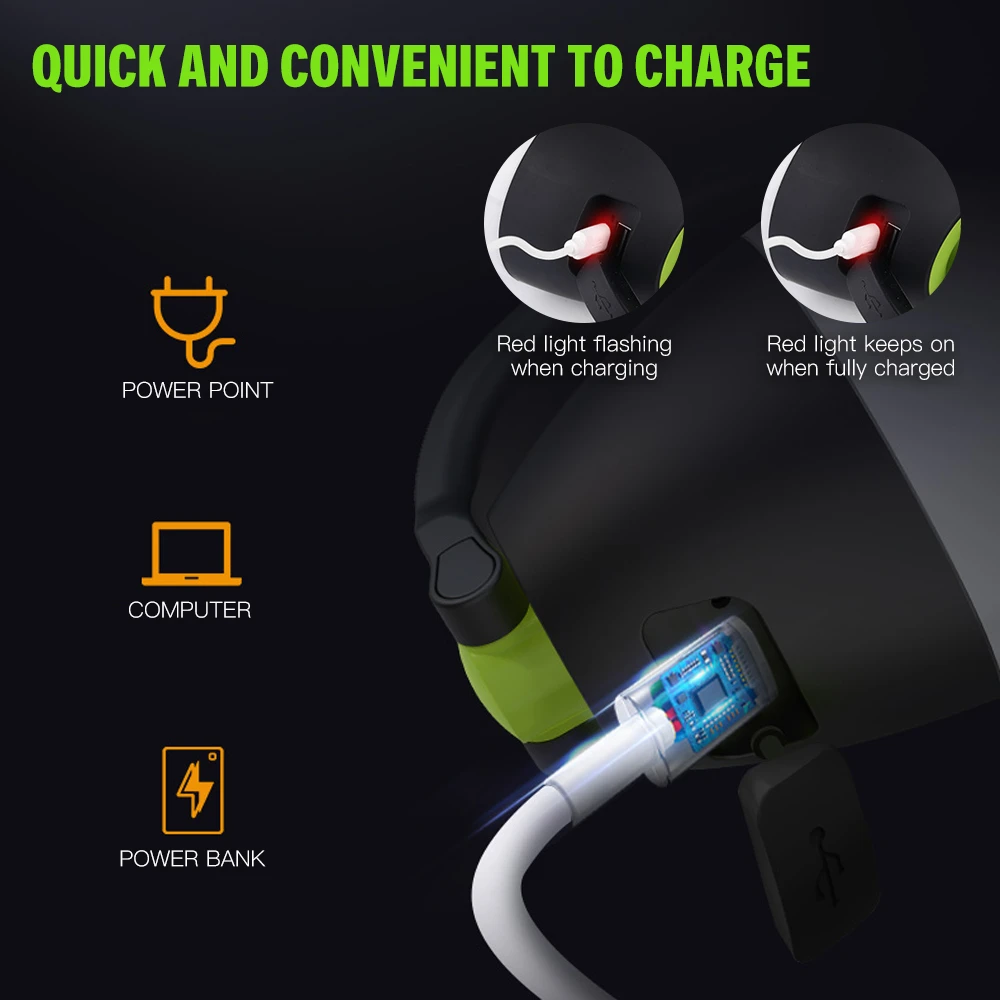 

Portable USB Rechargeable Camping Lantern Hand Lamp Waterproof LED Camping Tent Lamp Powerful Bright Survival Lanterns