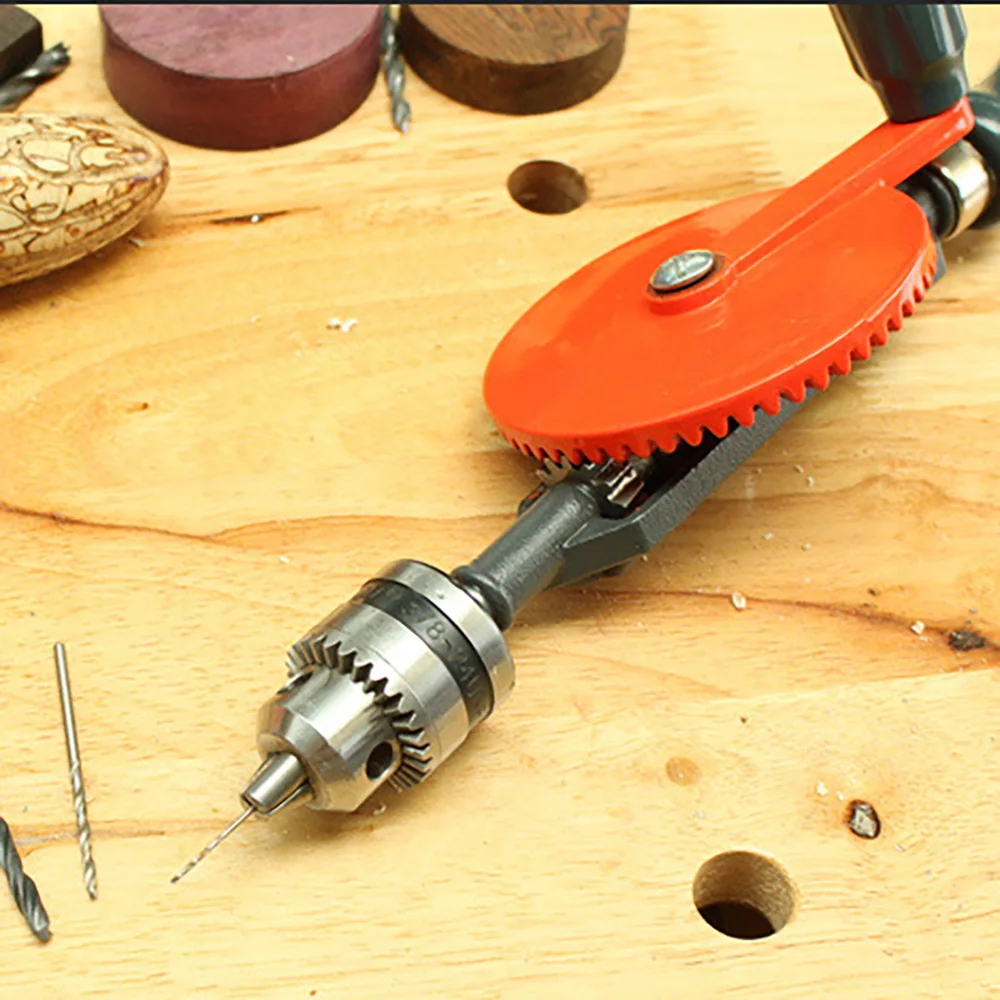 

1/4inch Portable Hand Crank Drill Mini Manual Drill With Double Pinions For Wood Plastic Double Gear