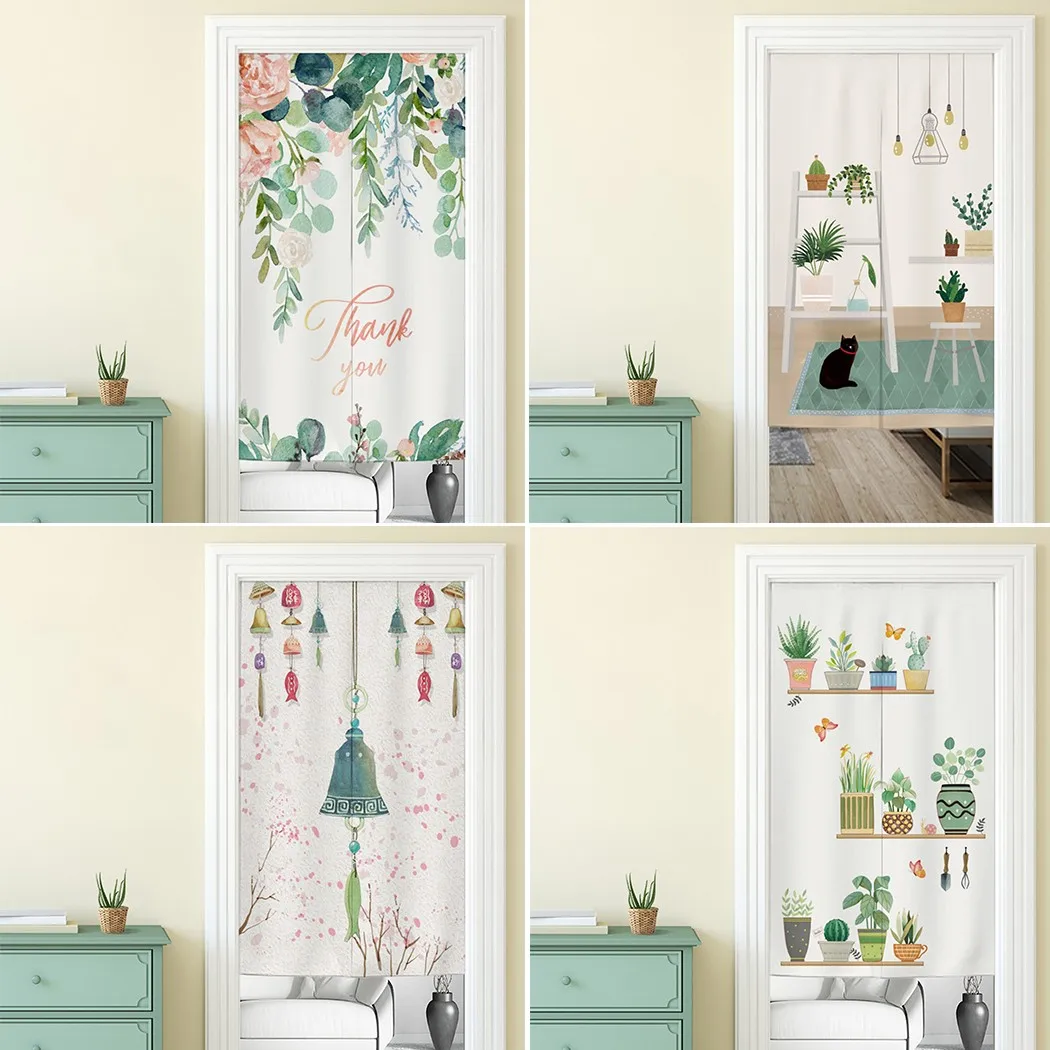 

Japanese Style Door Curtain Kitchen Partition Curtain Home Cute Fortune Curtain