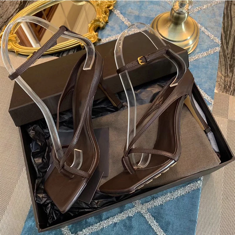 Пикантные сандалии с ремешками Туфли на высоком каблуке-шпильке узлом Синие