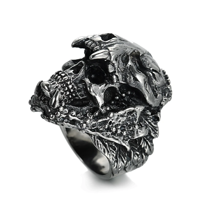 Мужское Винтажное кольцо из нержавеющей стали в стиле индейский ягуар воин Череп