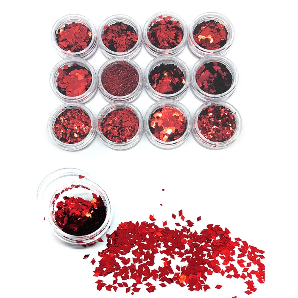 3D маникюрные Блестки для ногтей набор хлопьев акриловые наклейки блестящие на
