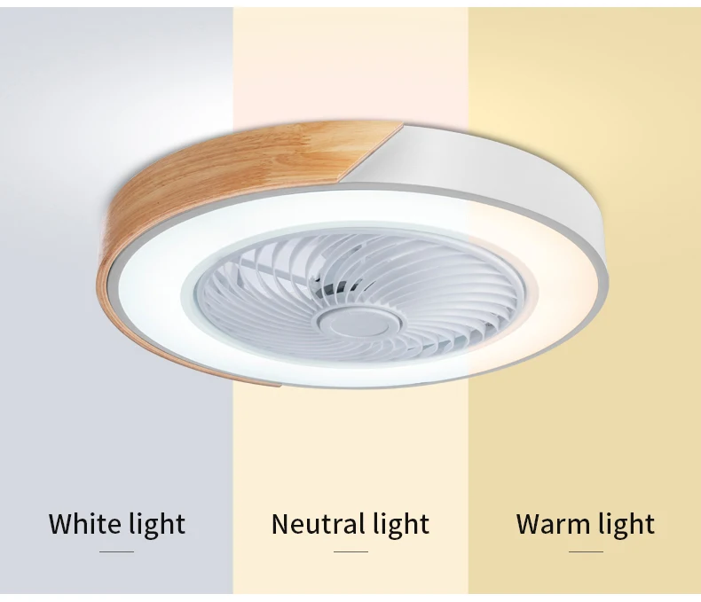 Светодиодный потолочный вентилятор с невидимыми листьями ультратонкий
