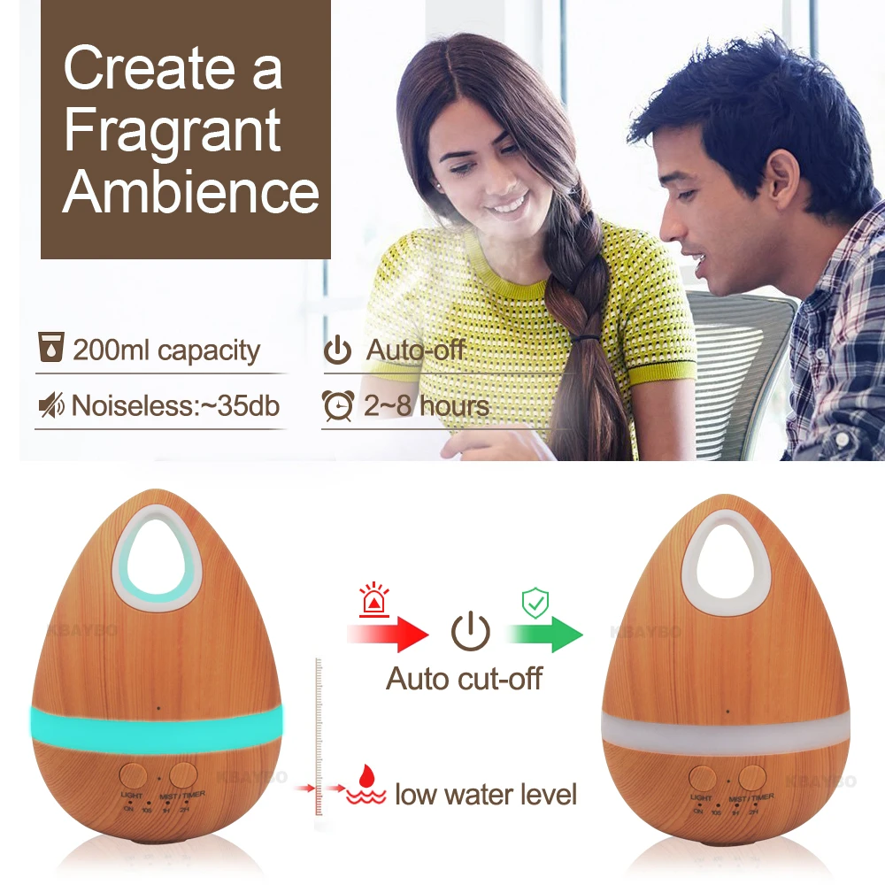 200 мл диффузор Арома масла ультразвуковой увлажнитель воздуха очиститель