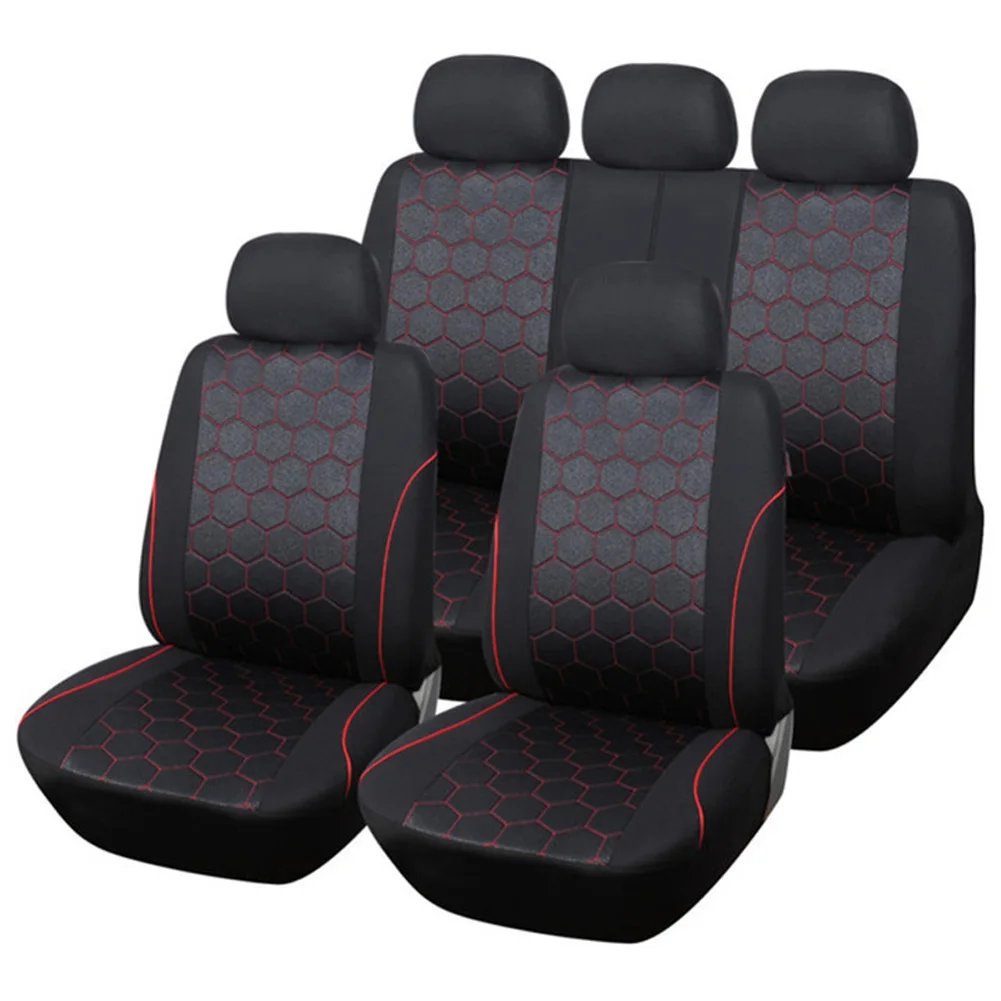 

4/9PCS Universal Car Seat Cover Waterproof Fit Most Vehicles Seats Interior Accessories Seat Covers Cushion Car Seat Protector