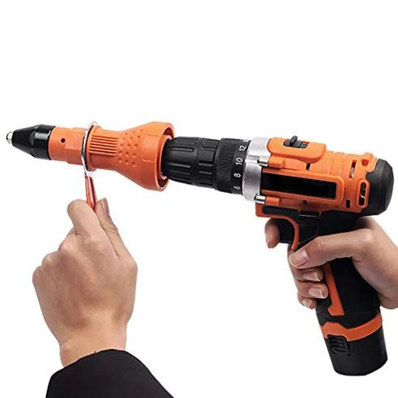 

HOT-Electric Tools Rivet Nut Adapter Riveting Cordless Drill Head Accessories