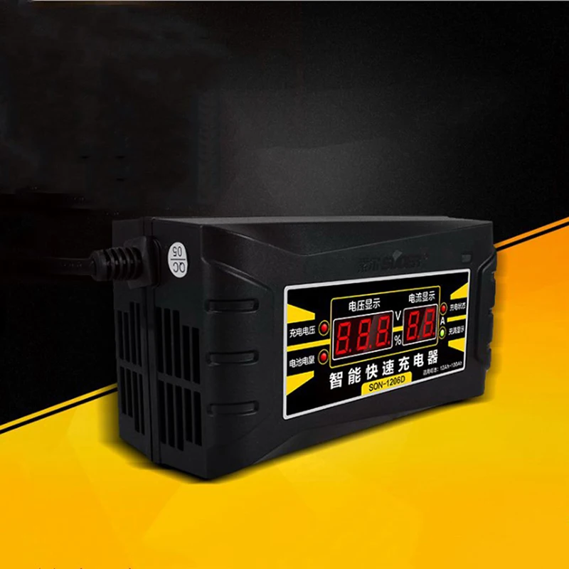 Умное автоматическое зарядное устройство с ЖК дисплеем 12 В 6 А 10 А|ЗУ для