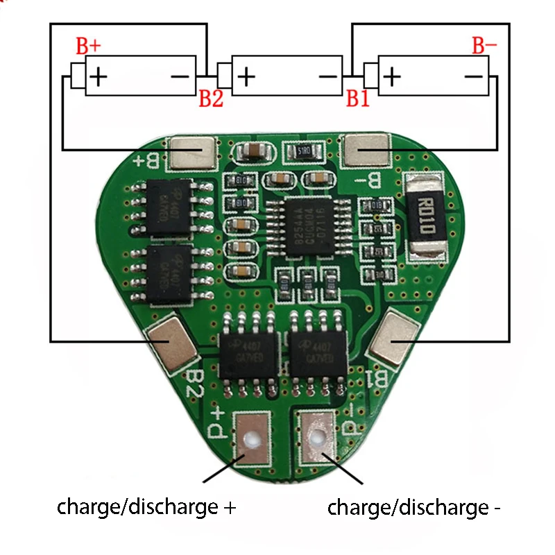 

3S 12V 18650 Lithium Battery Protection Board 11.1V 12.6V overcharge over-discharge protect 8A 3 Cell Pack Li-ion BMS PCM PCB