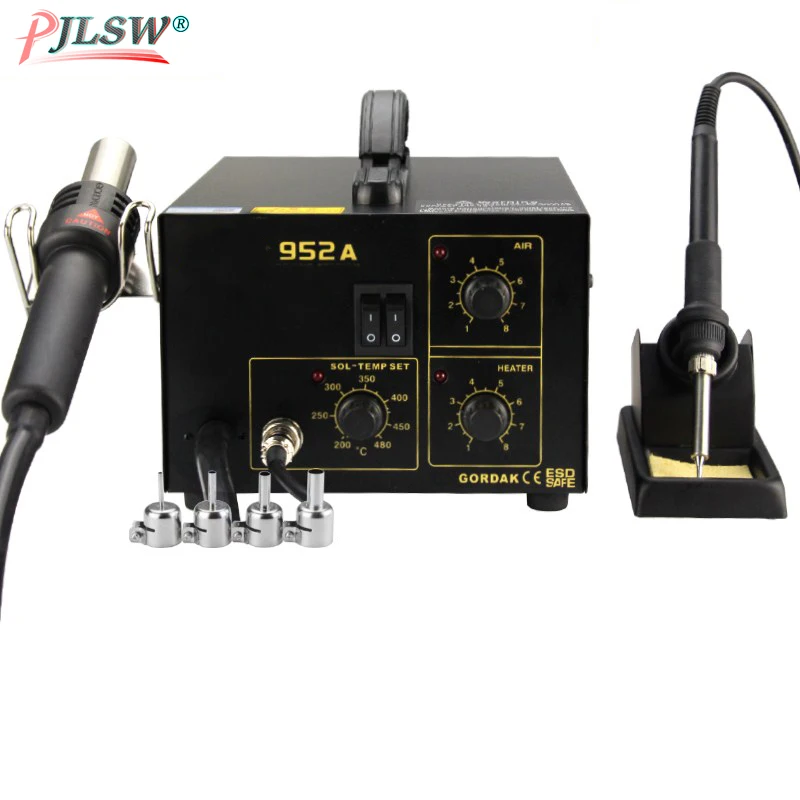 

High Quality 270W 952A SMD Rework Station Desoldering Station Hot Air Gun Heat Gun Electric iron 220V rework desoldering station