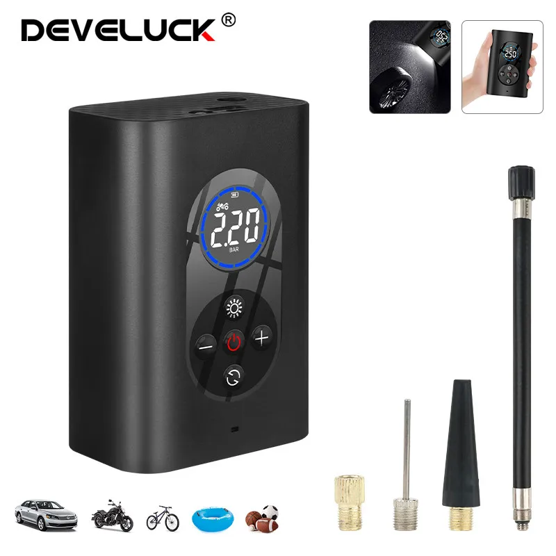 Preço 2021 Sem Fio Portátil Compressor De Ar Do Carro Pneu Inflator Bomba De Ar 150psi Bomba De Ar Elétrico Automático Para Carro Bicicleta Bolas Motocicleta