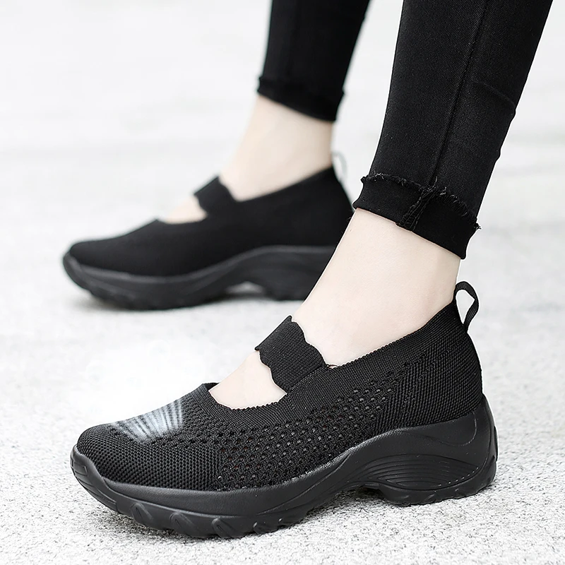 

2021 New Shoes Women Mesh Sneakers Breathable Women Shoes Increase Ladies Casual Shoes Zapatos De Mujer 35-42