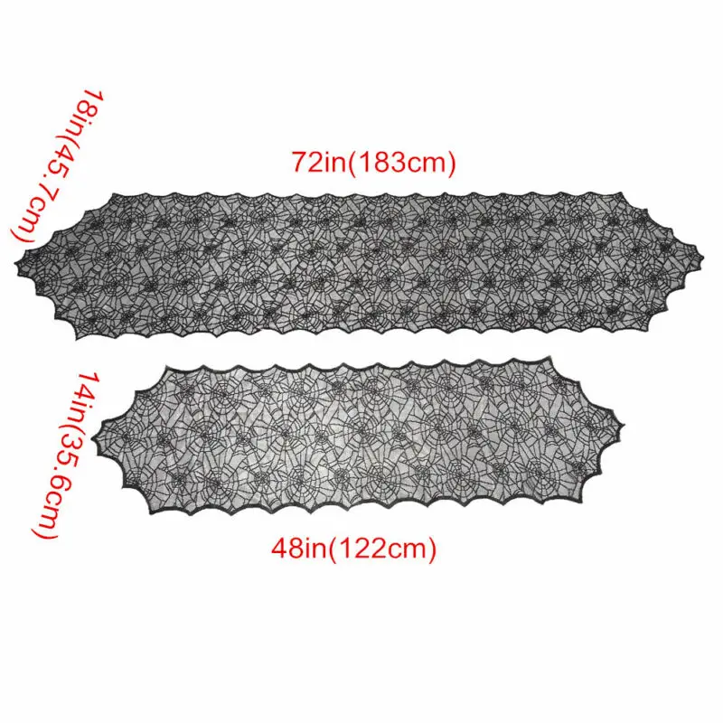 Новое поступление Хэллоуин Паук Паутина черная скатерть кружевная декор для