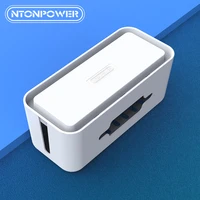 ntonpower cable tidy box for organize power strips hard plastic cable storage box with holder cable management box for desk