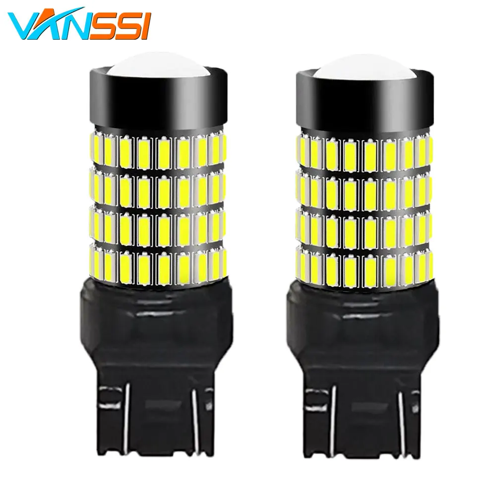 VANSSI 2pcs T20 W21/5W 7443 светодиодный фонарь SRCK для автомобиля Белый Красный DC12-24V