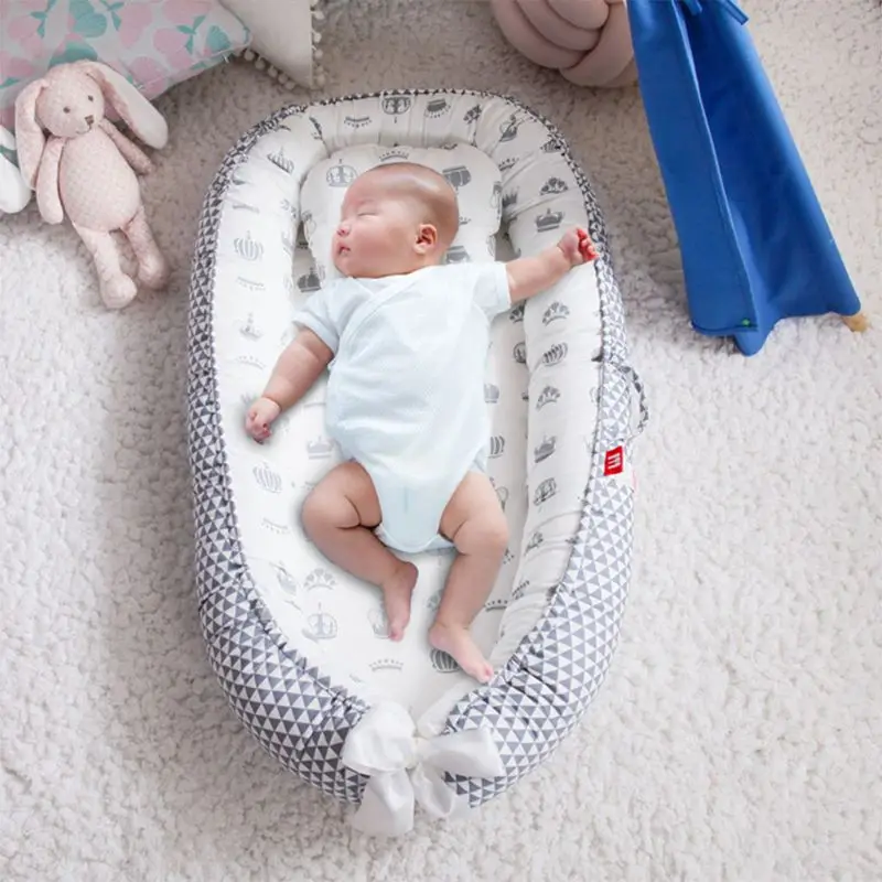 

Baby Pod Nest Newborn Reversible Travel Bed Soft Infant Sleeping Cushion Crib Q1FE