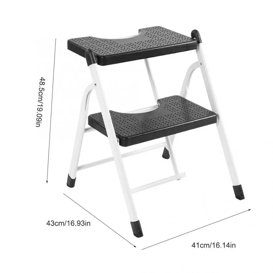 2 шаг Heavy Duty складная лестница мини стул с Нескользящие ребристые шаги 120 кг