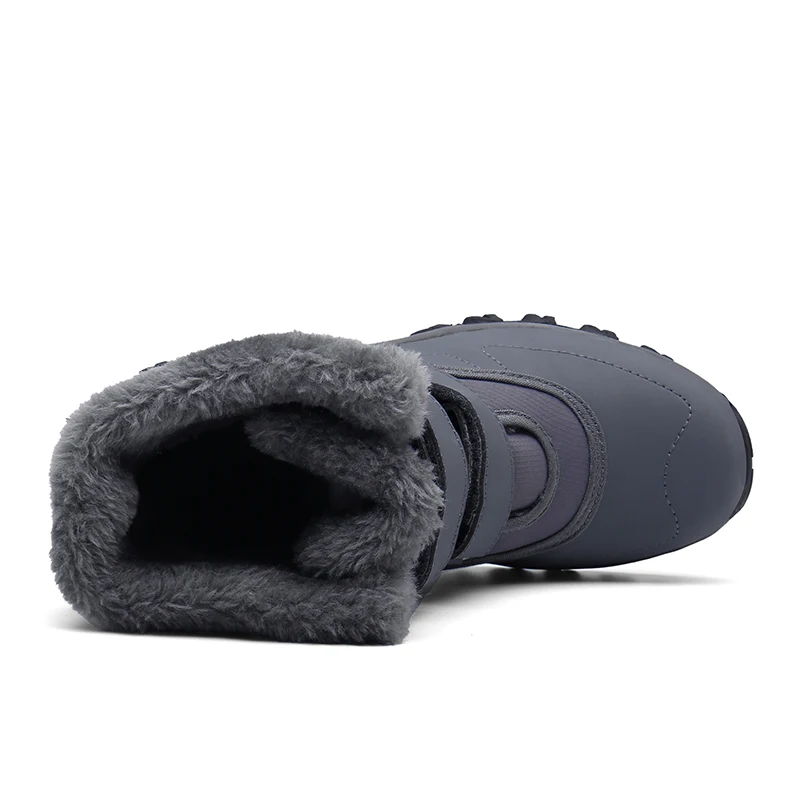 На открытом воздухе женские зимние ботинки на нескользящей подошве Пеший Туризм Поход меховые теплые ботильоны кожаные сапоги зимние Водонепроницаемый большой размеры: 35–46