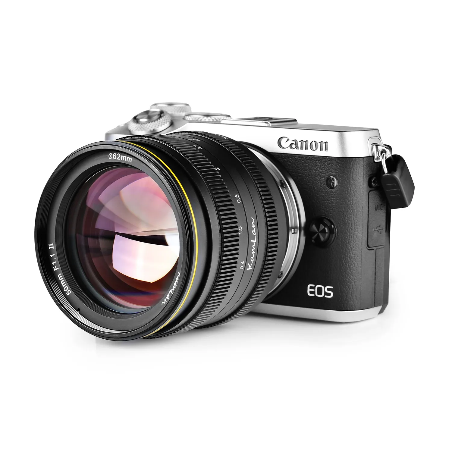 Объектив Kamlan 50 мм F1.1 APS C Macro SLR для камеры HD Большая диафрагма Canon EOS M Sony E Fujifilm M43