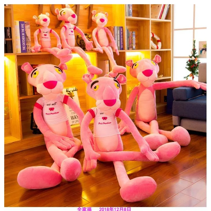 

NEW 60-200CM Pink Leopard Doll Naughty Leopard Doll Dalang Leopard Plush Toy Same Plush Toy Pink Panther Cartoon And Animation