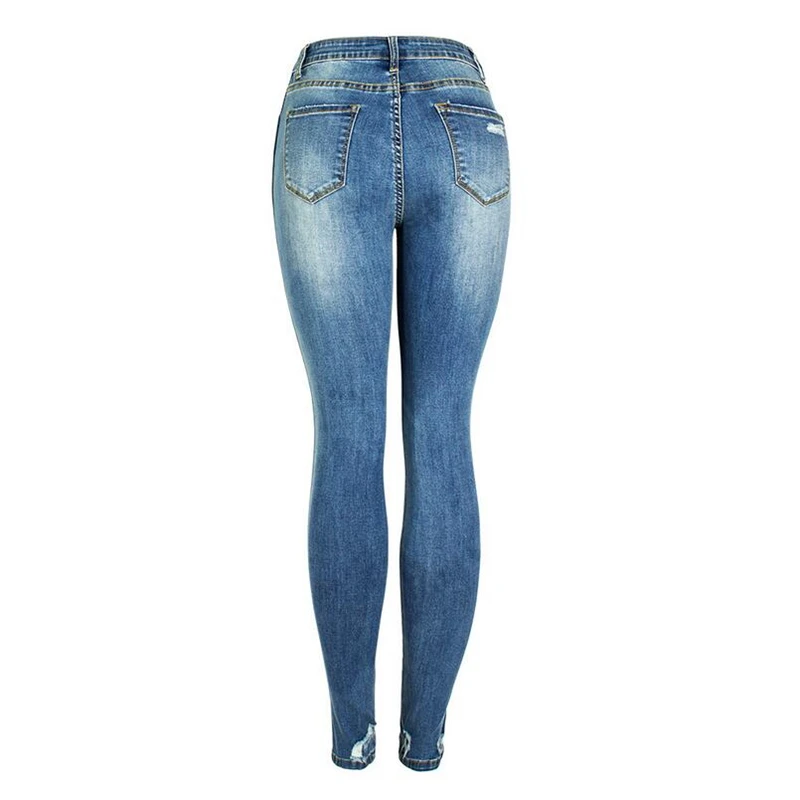 Женские весенние летние брюки повседневные для дам рваные со средней посадкой